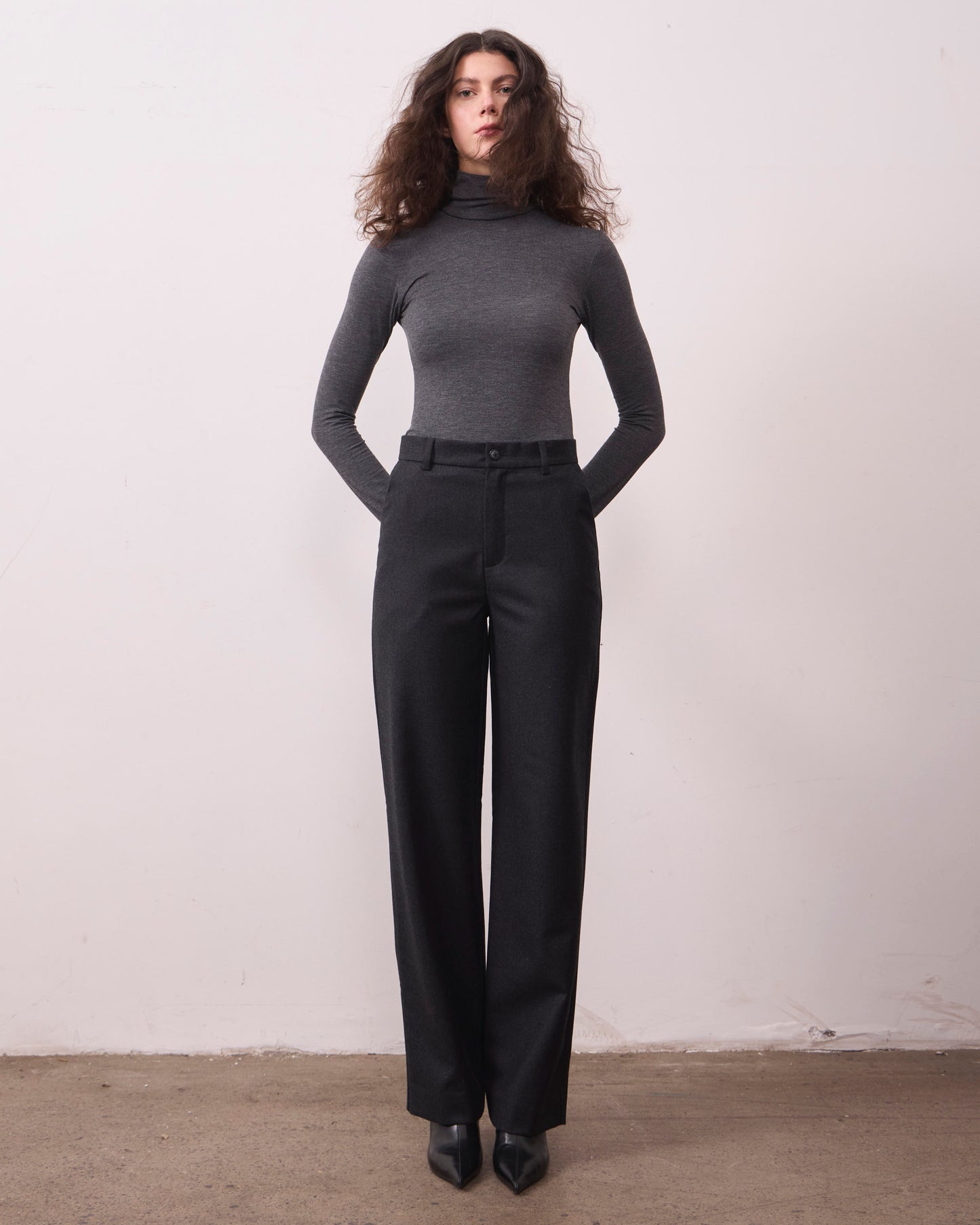 Pantalón Lana Torcaza Gris Marengo