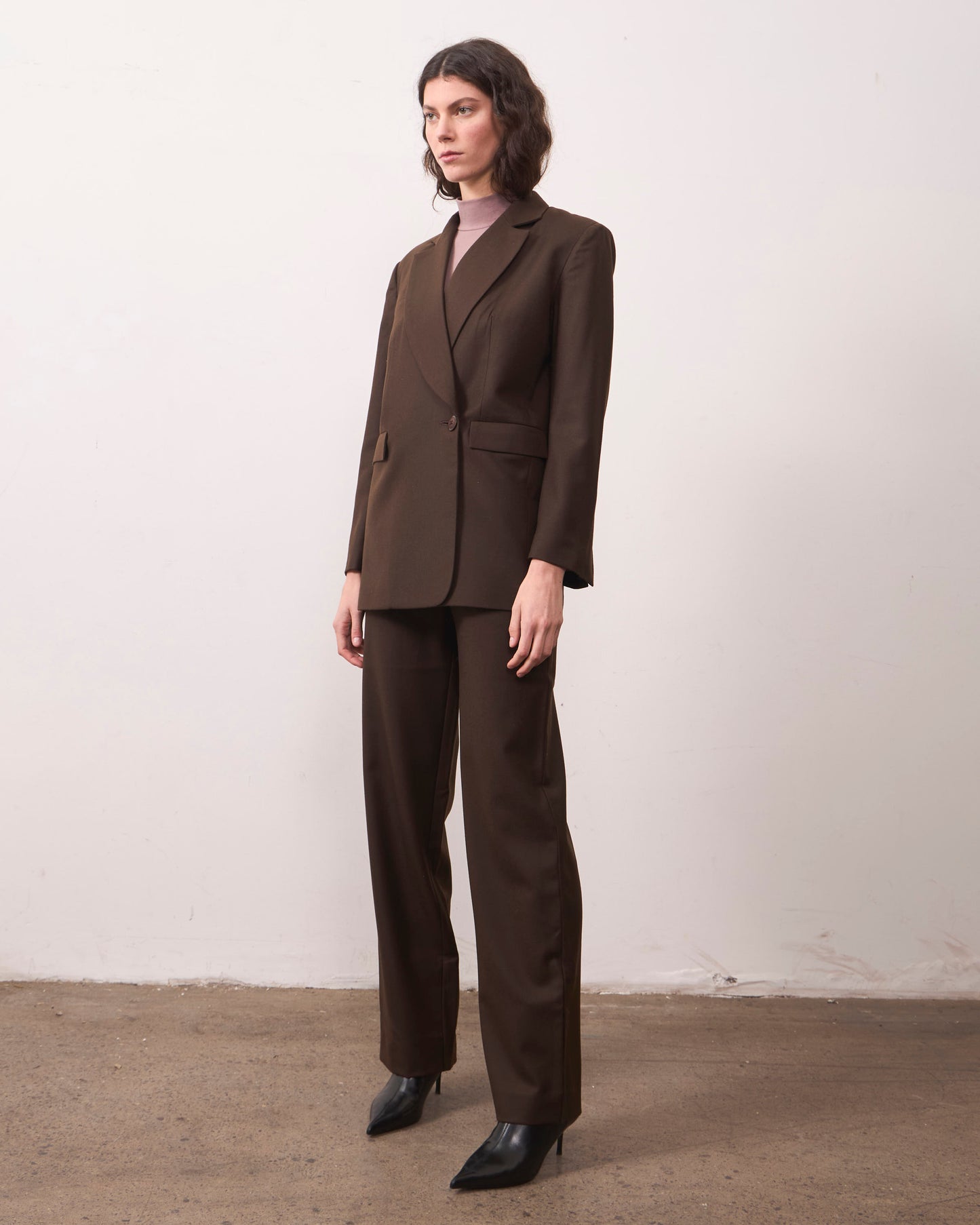 Chaqueta Lana Torcaza Café