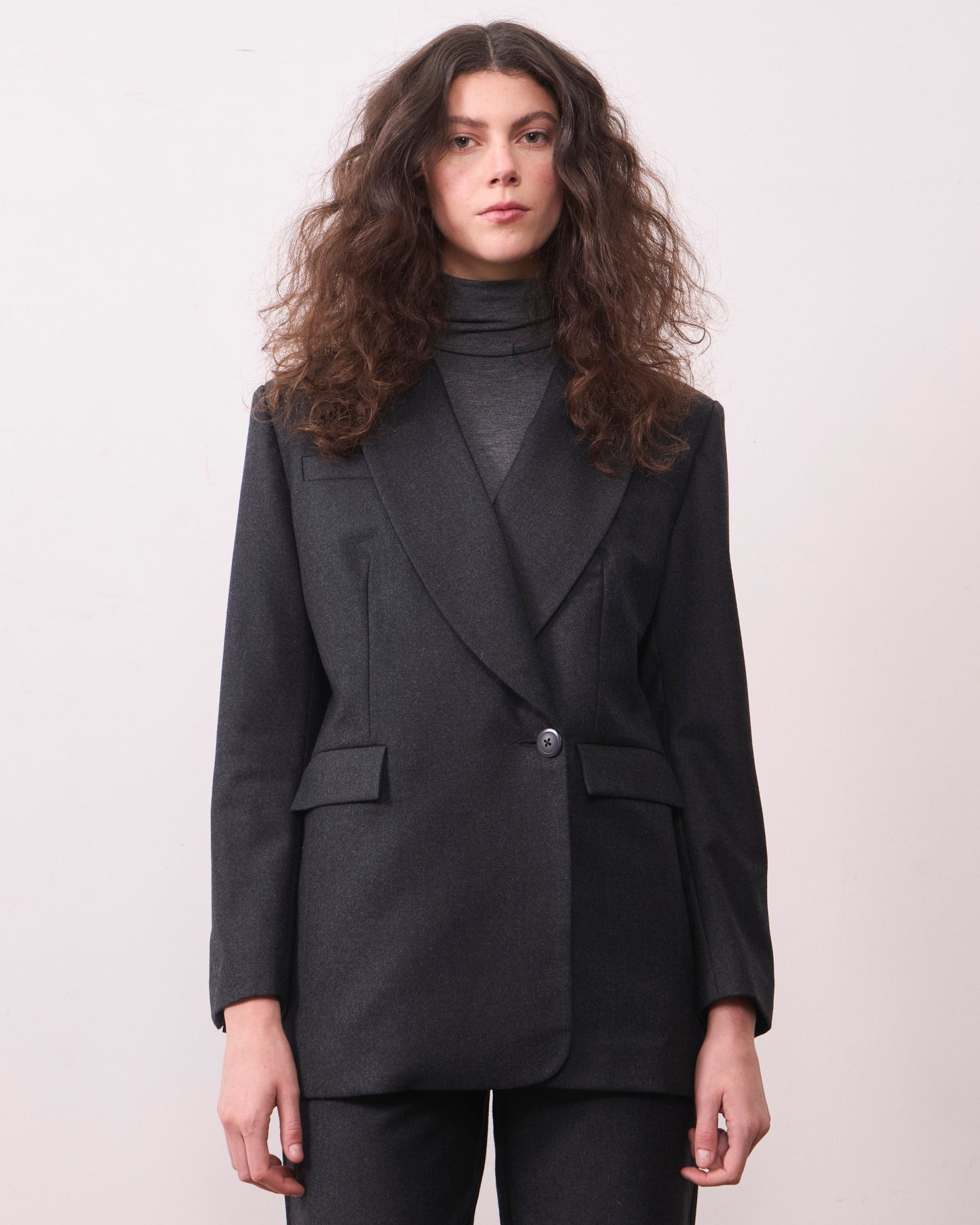 Chaqueta Lana Torcaza Gris Marengo