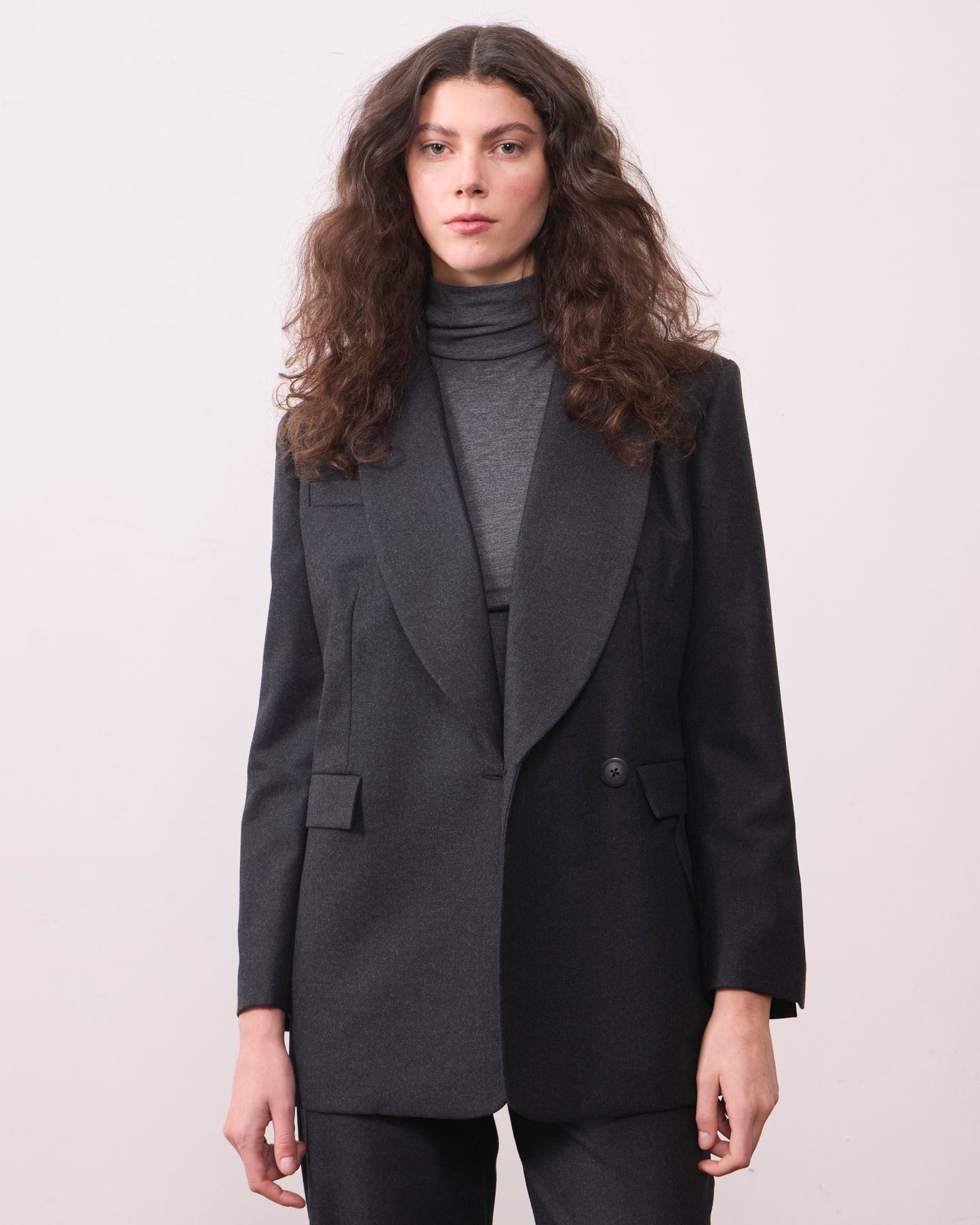 Chaqueta Lana Torcaza Gris Marengo