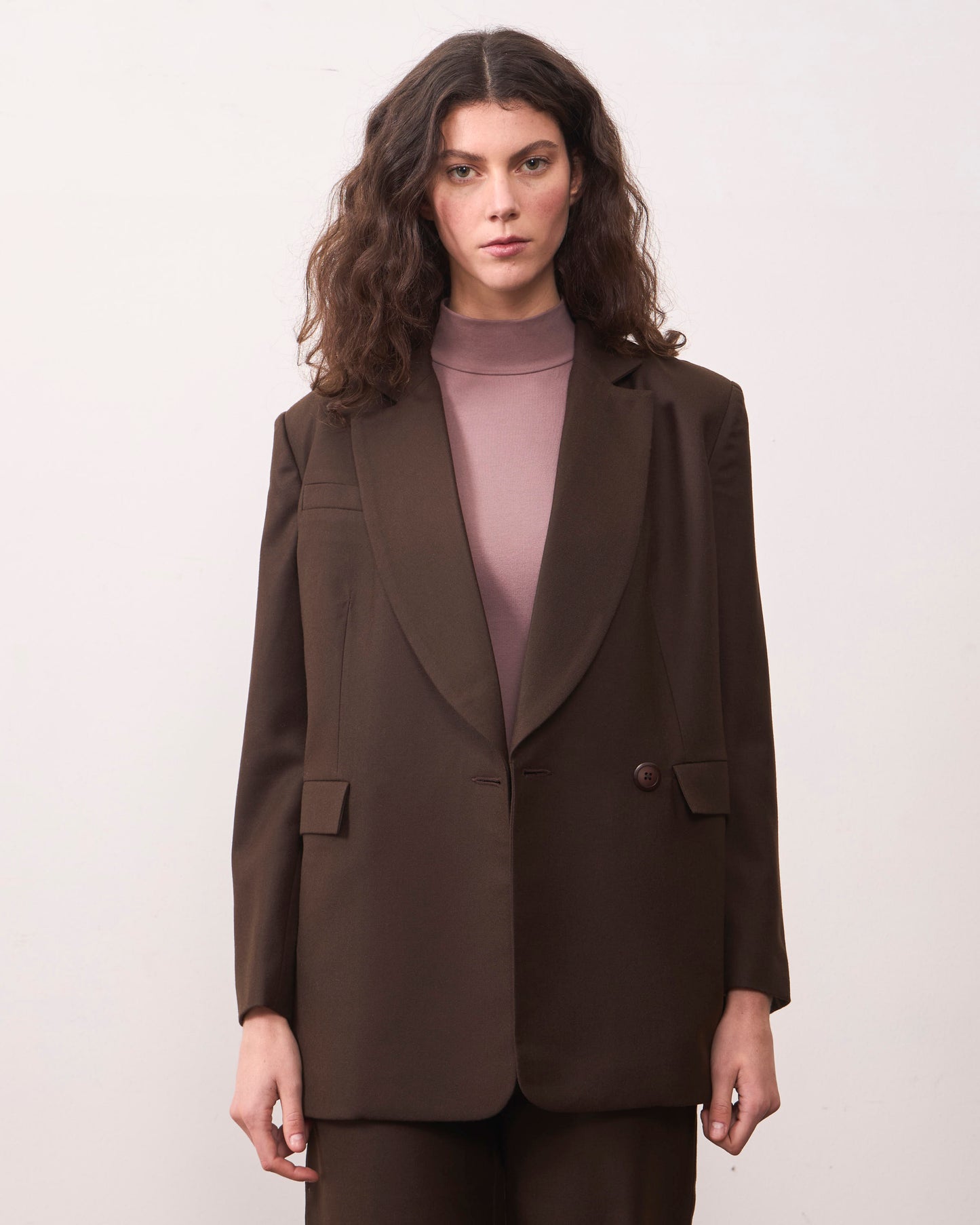 Chaqueta Lana Torcaza Café