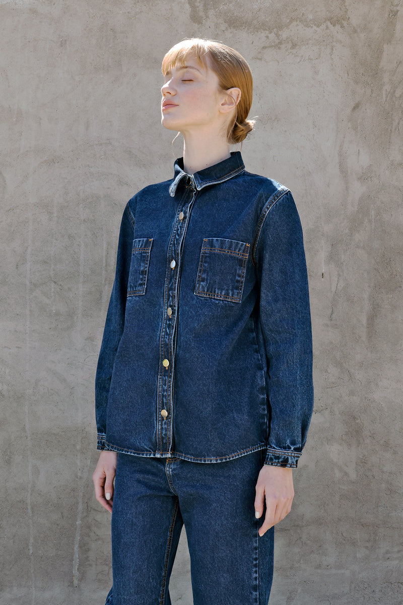 Camisa Risco azul